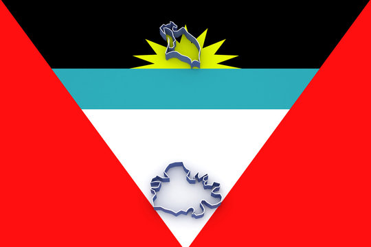 Map of Antigua and Barbuda.