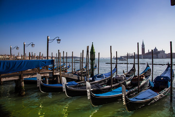 Fototapeta premium Venezia - Gondole