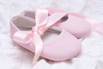 Baby pink shoes
