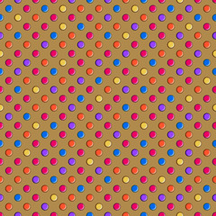 Dark Brown Seamless Polka Dot Pattern