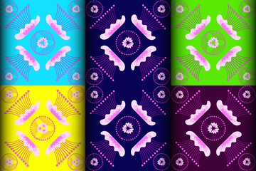 Pink Marvel of Peru pattern