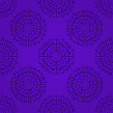 Purple Damask Seamless Pattern