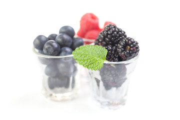 Berries in glasses