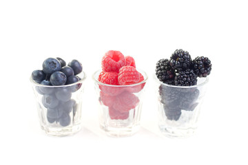 Berries in glasses