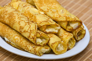 Blintzes (cheese pancakes)