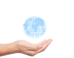 ocial buttons in hand