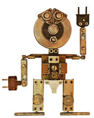 Robot from old metal parts