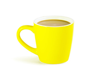Coffee yellow cup