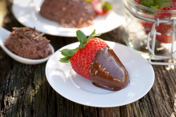Strawberry with chocolate