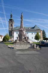 Fototapeta na wymiar Square, Tepla, Czech Republic, 2013