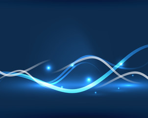 Abstract glowing lines