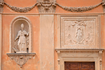 Part of the church in the town of Menton in France