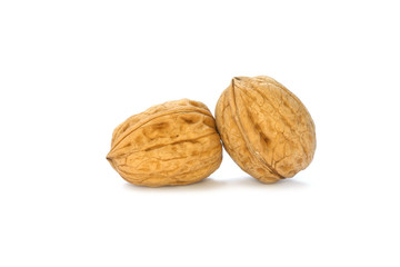 Walnuts on the withe background