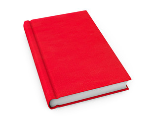 Book with red blank cover