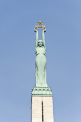 Riga. Freedom monument. Fragment.