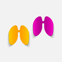 realistic design element: lung, medical