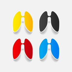 realistic design element: lung, medical