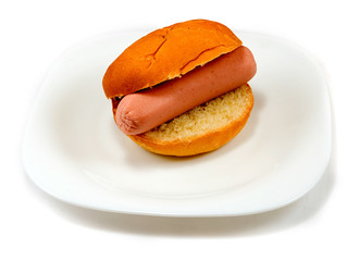 image of a hot dog on a white background