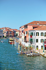 View on Grand Canal from Ponte degli Scalzi in Venice, Italy