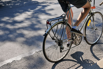 Fototapeta na wymiar Man on bicycle