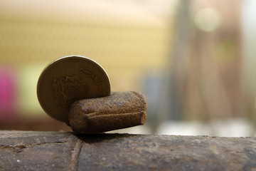Hashish and coin