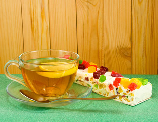 image of cup of tea and cake