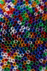 Colorful drinking straws
