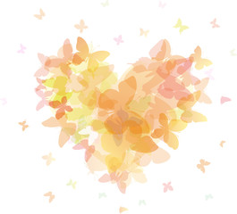 Beautiful heart butterfly