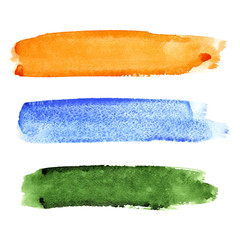 Set of brush strokes