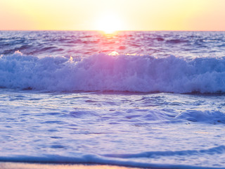 Fototapeta premium Sunset at Agios Ioannis beach in Lefkada