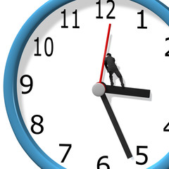 Pushing clock hand