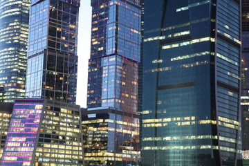 Fototapeta na wymiar Part of Skyscrapers City international business center, Moscow, 