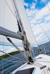 Fototapeta premium Sailing yacht in the Gulf