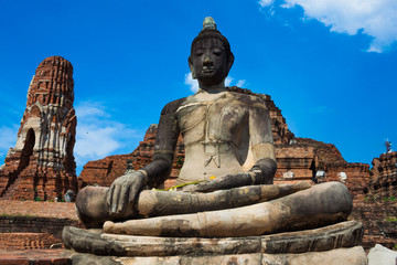 Fototapeta premium Ruins the temple,Ayutthaya Historical Park, Thailand