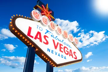 Foto auf Alu-Dibond Willkommen im Fabulous Las Vegas Sign Nevada © somchaij
