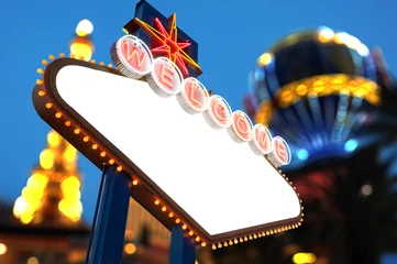 Poster Blank Welcome to Fabulous Las Vegas Sign Nevada © somchaij