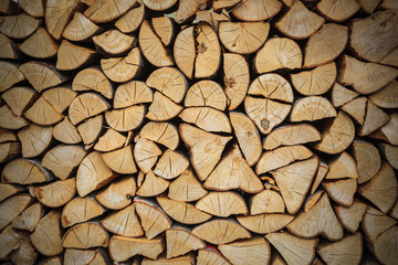 Stack of wood log