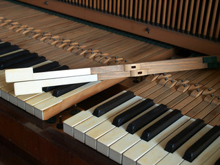 Piano under repair