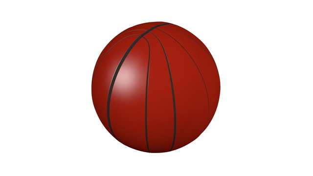 Basketball rotiert 360 Grad
