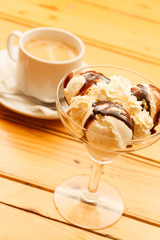 ice cream with coffee