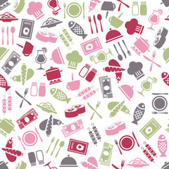 restaurant seamless pattern