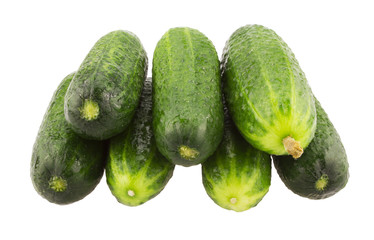 fresh cucumbers isolated on white