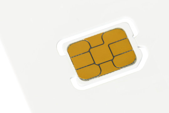 Nano sim card blank on white background
