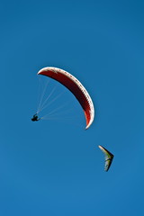 parachute glider in the sky
