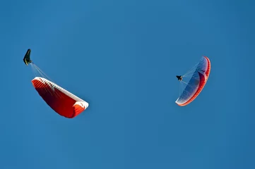 Printed kitchen splashbacks Air sports parachute glider in the sky