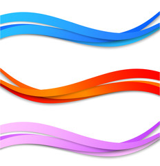 Set of striped banners