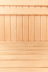 Photo of fresh wooden planks on wall and floor