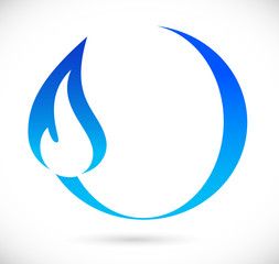 Blue fire icon