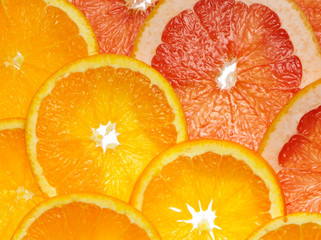 orange and grapefruit