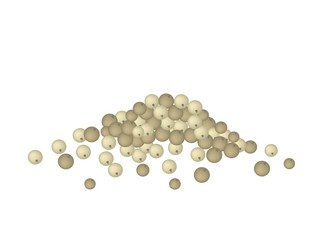 A Heap of Dry Peppercorns on White Background